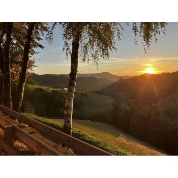 Sonnenuntergang Ferienhaus Müllerbauernhof