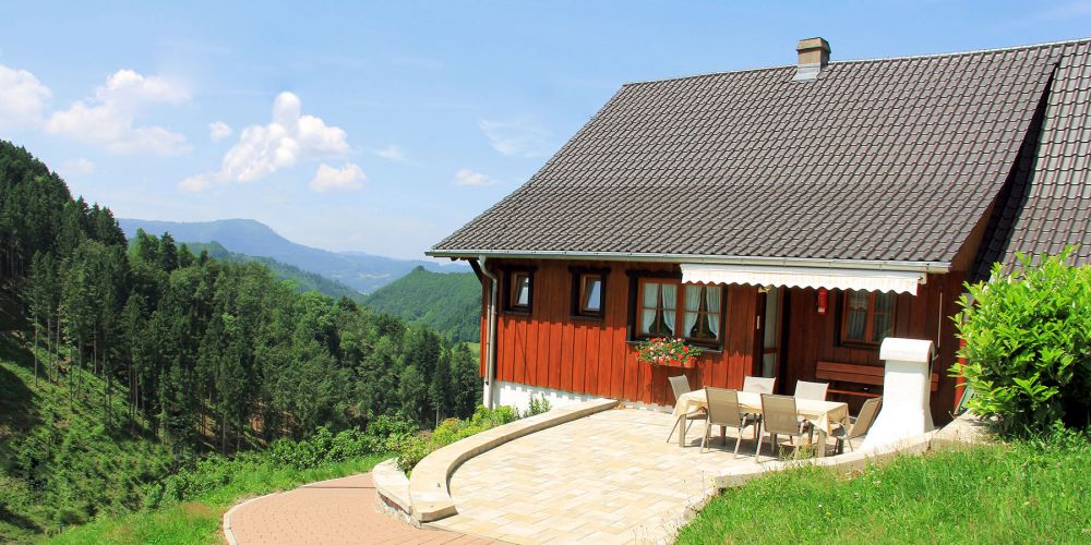Terrasse Ferienhaus Schwarzwald - Alleinlage